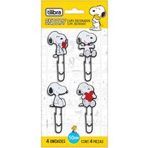 Clips Decorado Snoopy 50mm 4 Unidades Tilibra Preto Clips Decorado Snoopy 50mm 4 Unidades Tilibra Preto
