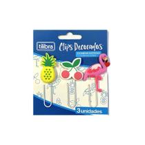 Clips Decorados Papel 50mm Tilibra Com 3un Clips Decorados Papel 50mm Tilibra Com 3un