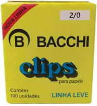 Clips Galvanizado 2/0 linha leve Bacchi 25 caixas com 100 unidades cada - Produto Nacional