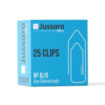 Clips Galvanizado Para Papel Grande 8/0 CX C/25 Jussara