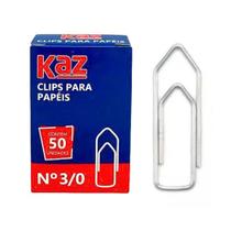 Clips Galvanizados Para Papéis N 3/0 Com 50 Unidades - Kaz