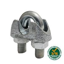 Clips Grampo Para Cabo De Aço 3/16 Galvanizado - 17 Unidades