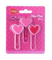 CLIPS LOVE PINK MOLIN - Pacote com 3 Unidades de 50mm CLIPS LOVE PINK MOLIN - Pacote com 3 Unidades de 50mm