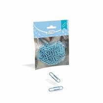 Clips Lyke Metálico Color Candy Azul 33mm com 100 Unidades