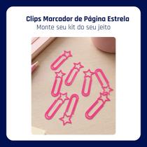 Clips Marcadores de Página Estrela Kit Personalizável Livros, Planner e Agenda 10, 20, 30 ou 50 unidades