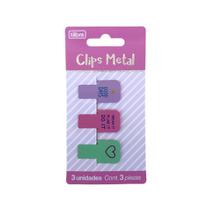 Clips Metal Colorido Tilibra 3un