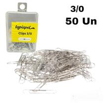 Clips Metal Para Papel Prendedor De Escritório Com 50 Un Tamanho 3/0