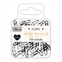 Clips metal West Village 28mm com 100 unidades - Tilibra