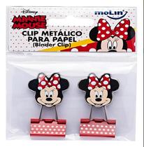 Clips Metálico Para Papel Binder Minnie Kit C2 2,5cm Molin