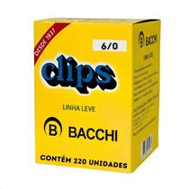 Clips Metálicos Bacchi Nº 6/0 50 Unidades Original Alta Resistência para Escritório Clips Metálicos Bacchi Nº 6/0 50 Unidades Original Alta Resistência para Escritório