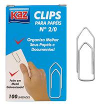 Clips Organizador De Papeis Nº2 100 Und Galvanizado