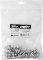 Clips p/ Cabo de Aço 3/16''4,76 mm com 20 peças Vonder