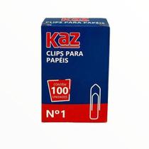 Clips p/papeis n. 01 c/100 - kaz