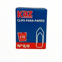 Clips p.papeis n. 8.0 - kaz com 220 unidades
