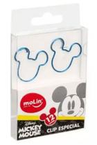 Clips P/ Papel Mickey Molin Escolar Prendedor De Papel 12 Un