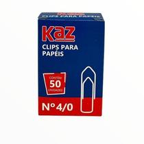 Clips para papeis n. 4/0 - kaz com 50 unidades