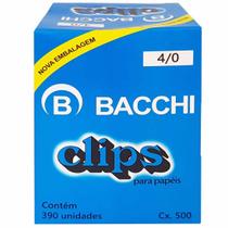 Clips para Papel 4/0 Bacchi 390 Unidades
