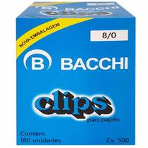Clips para Papel 8/0 Bacchi 180 Unidades