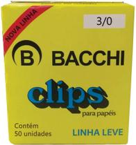 Clips para Papel Aço Galvanizado 3/0 c/ 50 Un Bacchi 0907-4