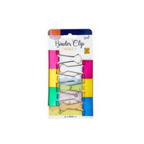 Clips para Papel Binder Brw 25mm Blister com 6 Unidades Prata Clips para Papel Binder Brw 25mm Blister com 6 Unidades Prata