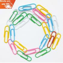 Clips Para Papel Colorido 100 Unidades - Cores Sortidas - Prendedor de papel - Clipes De Papel