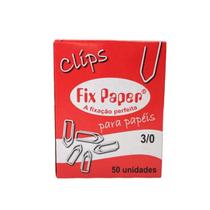 Clips para Papel Galvanizado 3/0 com 50 unidades Fix Paper