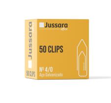 Clips para Papel Galvanizado 4/0 Jussara Caixa com 50 Unidades