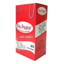 Clips para Papel Galvanizado 6/0 com 220 unidades Fix Paper