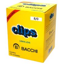 Clips para papel galvanizado 8/0 linha leve- 170 un bacchi