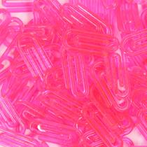 Clips Pequeno 2,5cm Para Prender Papel Colorido Rosa Neon - 300 Peças