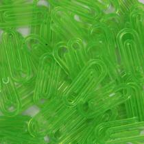 Clips Pequenos Verde Neon 25mm Segura Papel Com 300 Unidades