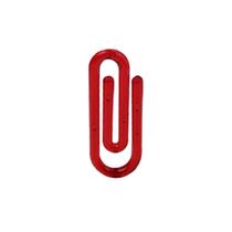 Clips Pequenos Vermelho 25mm Segura Papel Com 100 Unidades