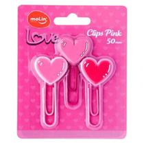 Clips Pink Love 50mm - Molin Clips Pink Love 50mm - Molin
