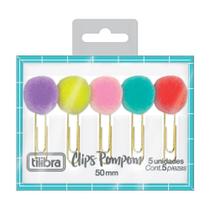 Clips pompom c/5 clips tilibra Clips pompom c/5 clips tilibra