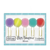 Clips Pompom Color Com 5 Tilibra