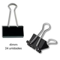 Clips Prendedor Borboleta De Papel Grampo Mola 41mm 24 Peças