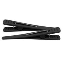 Clips Preto Plástico Para Cabelo com 12 Unidades