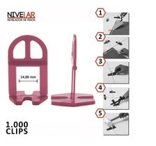 Clips SLIM para Nivelador de Pisos Cerâmicos, Porcelanato Revestimento Nivelar - 2000 UN