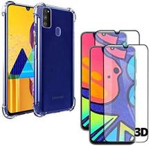 Clique para visualizar Capinha Anti Queda Compatível Samsung M21s Tela 6.4 + 2x Películas Vidro 3D Cobre Toda Tela