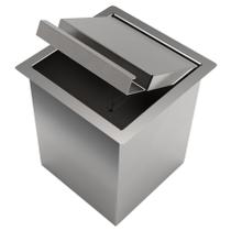 CLL Lixeira De Embutir Quadrada Inox 4 Litros De Bancada CLL Lixeira De Embutir Quadrada Inox 4 Litros De Bancada
