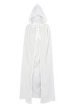 Cloak Century Star Kids com capuz de veludo branco de 3 a 16 anos