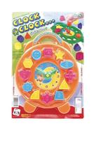 Clock Clock Relógio Didático Colorido c/10 Peças de Encaixe Clock Clock Relógio Didático Colorido c/10 Peças de Encaixe