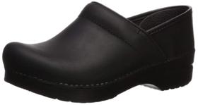 Clog Dansko Professional em couro oleado preto para mulheres 39-40EU