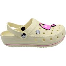 Clog Feminino Largo Yvate Boton Colorido Removível Confortável Clog Feminino Largo Yvate Boton Colorido Removível Confortável