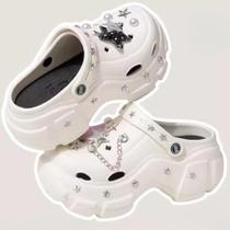 Clogs Femininos Com Estampa De Desenho Animado, Sandálias De Praia De Verão, Mules DIY, Sapatos De