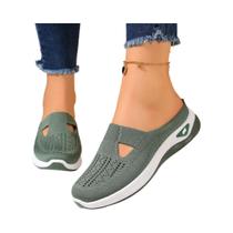 Clogs Femininos De Verão Confortáveis E Práticos Para Uso Doméstico Com Ventilação, Meio Chinelo,