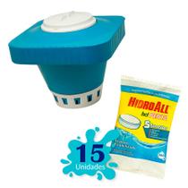 Clorador Flutuante + 15 Pastilhas de Cloro HCL Penta 200gr Clorador Flutuante + 15 Pastilhas de Cloro HCL Penta 200gr