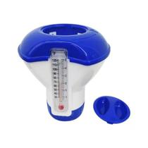 Clorador Flutuante De Pastilha Com Termometro Para Piscina Pequeno