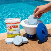 Clorador Flutuante E Tabletes Cloro Genco 200g Clarificante Clorador Flutuante E Tabletes Cloro Genco 200g Clarificante
