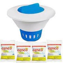 Clorador Flutuante Para Piscinas C/4 Tablete de Cloro Genco Clorador Flutuante Para Piscinas C/4 Tablete de Cloro Genco